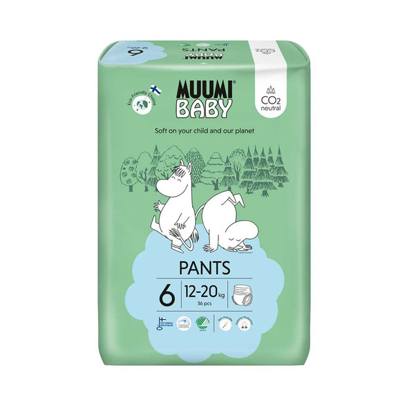 MUUMI Nohavičky plienkové jednorázové 6 Junior 12-20kg 36ks Baby
