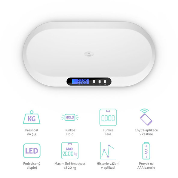 TRUELIFE Váha digitálna detská BabyScale B5 BT