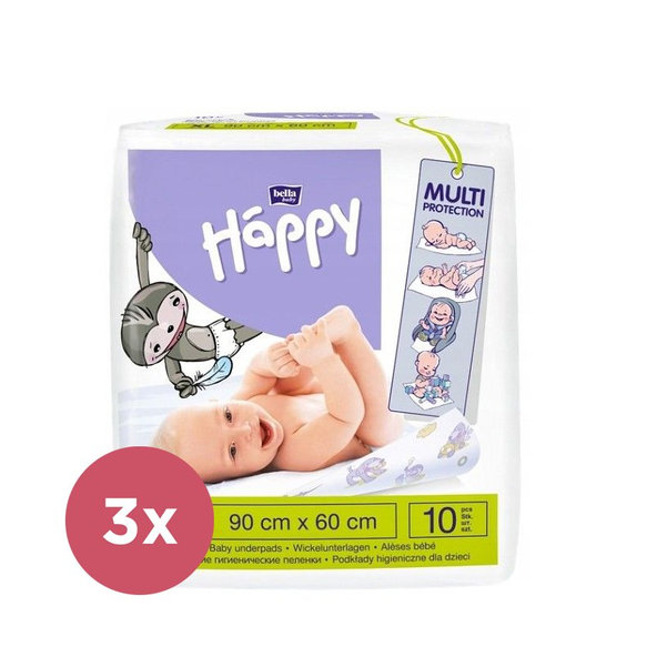 3x BELLA HAPPY Dětské přebalovací podložky (90 x 60 cm) 5 ks