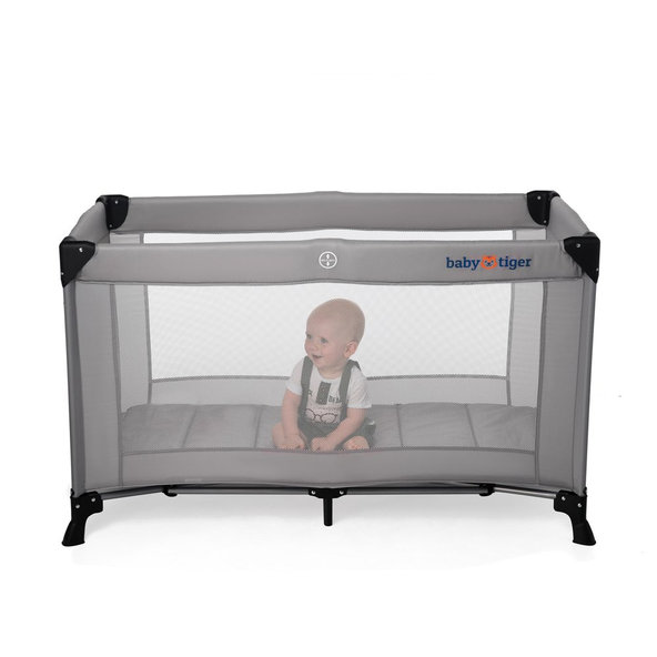 KINDERKRAFT Postieľka cestovná Baby Tiger VIKI Grey