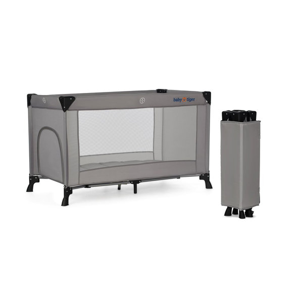 KINDERKRAFT Postieľka cestovná Baby Tiger VIKI Grey