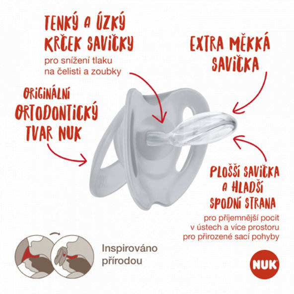 NUK Cumlík Star Deň & Noc (6-18m) 2 ks box kluk