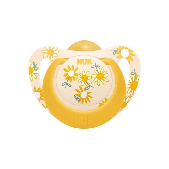 NUK Cumlík Star latex 18 - 36m, box - žltý