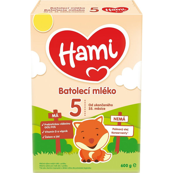 HAMI 5 Mlieko detské 600 g