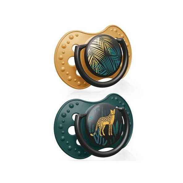 LOVI Cumlík silikónový dynamický JUNGLE VIBES 6-18m 2 ks chlapec
