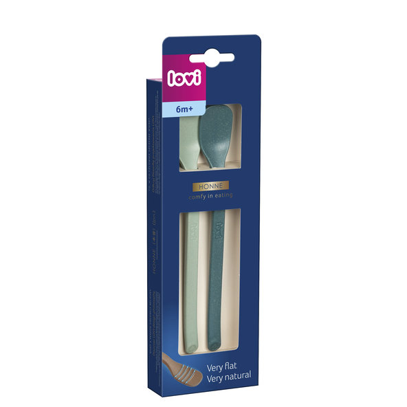 LOVI Lyžička prvá 2 ks 6m+ Pistachio