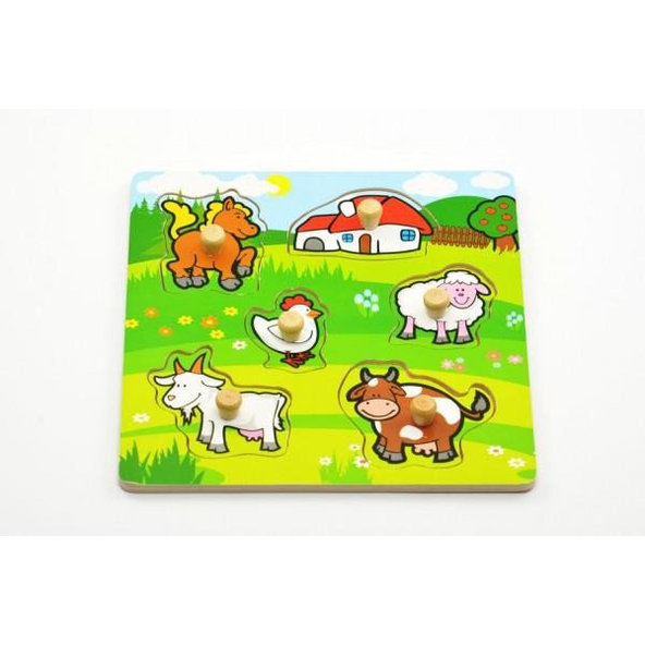 TEDDIES Vkládačka Moje první zvířátka 6 dílků