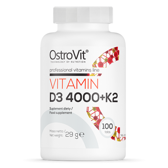 Vitamín D3 4000 + K2 - OstroVit 100 tbl