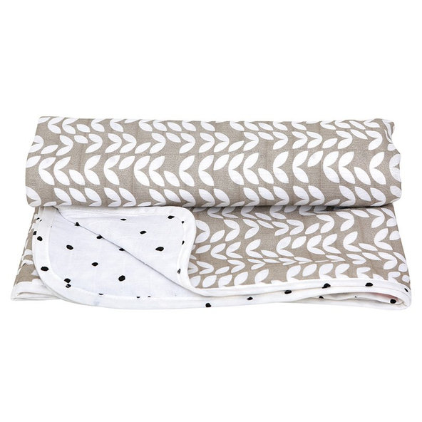 MOTHERHOOD Deka bavlnená mušelínová dvojvrstvová Beige Classics 100x120 cm