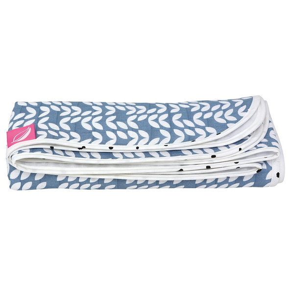 MOTHERHOOD Deka bavlnená mušelínová dvojvrstvová Blue Classics 100x120 cm