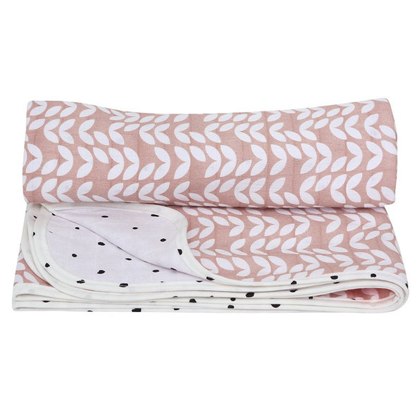 MOTHERHOOD Deka bavlnená mušelínová dvojvrstvová Pink Classics 100x120 cm