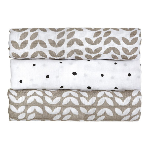 MOTHERHOOD Plienky mušelínové 3 ks Beige Classics 70x80 cm