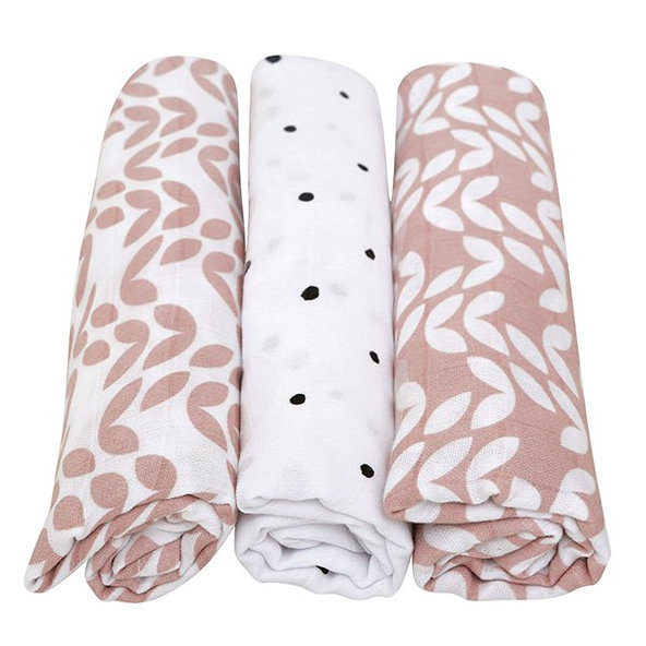 MOTHERHOOD Plienky mušelínové 3 ks Pink Classics 70x80 cm