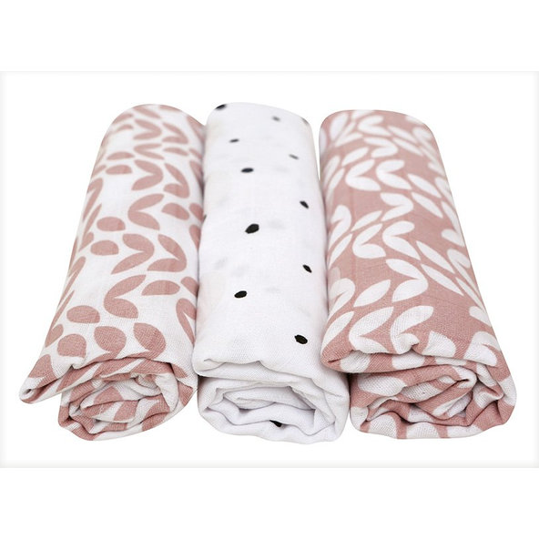 MOTHERHOOD Plienky mušelínové 3 ks Pink Classics 70x80 cm