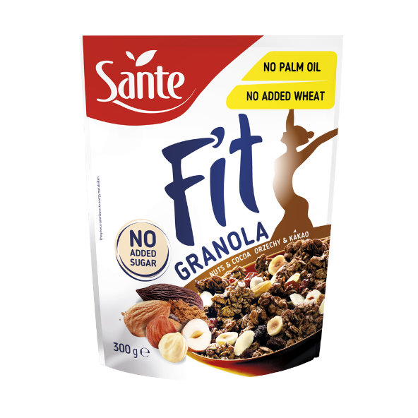 Fit Granola - Sante jahoda, čerešňa 12 x 300g