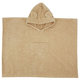 EKO Pončo bavlnené s kapucňou a uškami Beige 75x120 cm