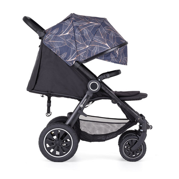 PETITE&MARS Kočík Street+ Air Black + Strieška Limited 100 Palmtree