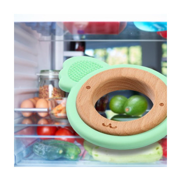 BABYONO Hryzačka dreveno-silikónová Koala