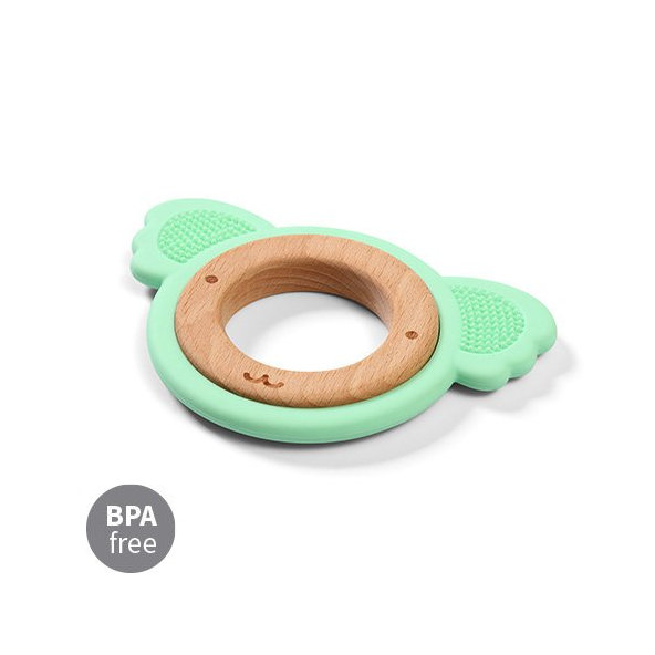 BABYONO Hryzačka dreveno-silikónová Koala