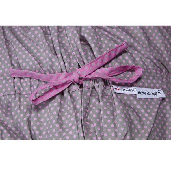 LITTLE ANGEL Zavinovačka šnurovacia pevný chrbát ANGEL - Outlast® 77x77cm biela-savana