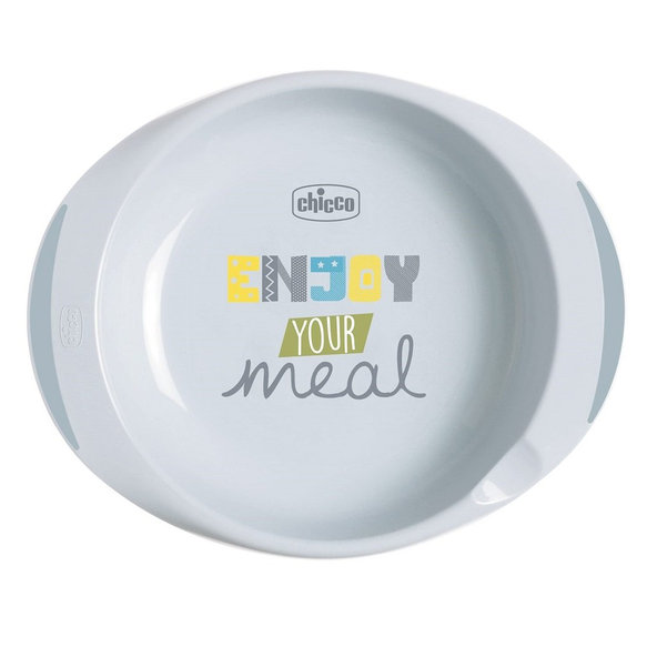 CHICCO Set jedálenský - tanier a miska neutral 12m+
