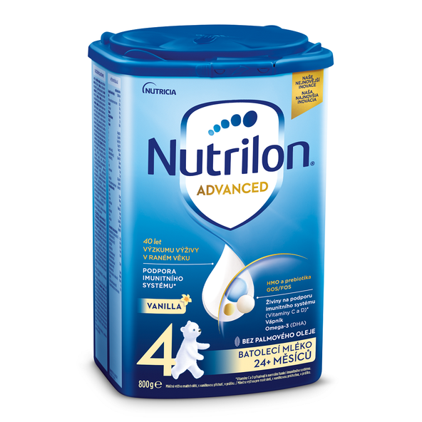 3x NUTRILON 4 Vanilla batolecí mléko 800 g, 24+