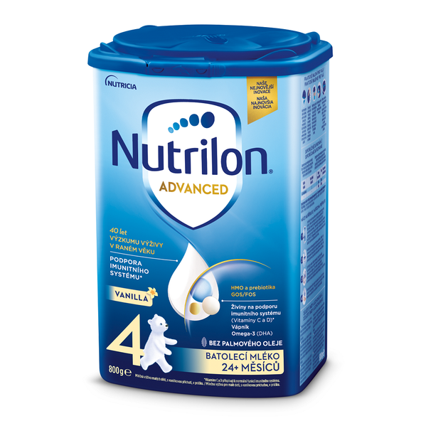 3x NUTRILON 4 Vanilla batolecí mléko 800 g, 24+