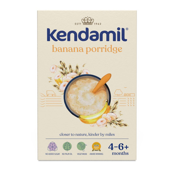 3x KENDAMIL Kaša mliečna s banánom (150 g), 4m+
