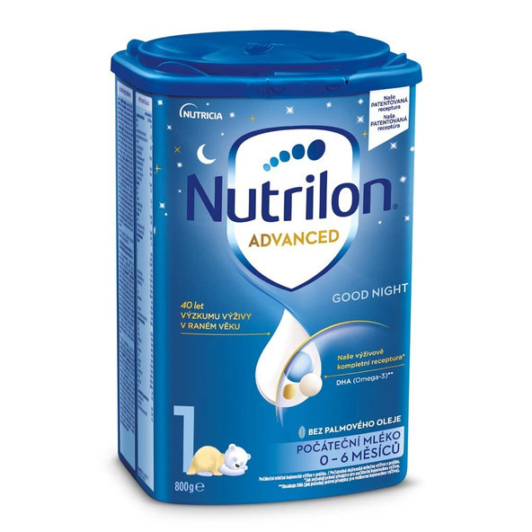 3x NUTRILON 1 Advanced Good Night počiatočné dojčenské mlieko od narodenia 800 g