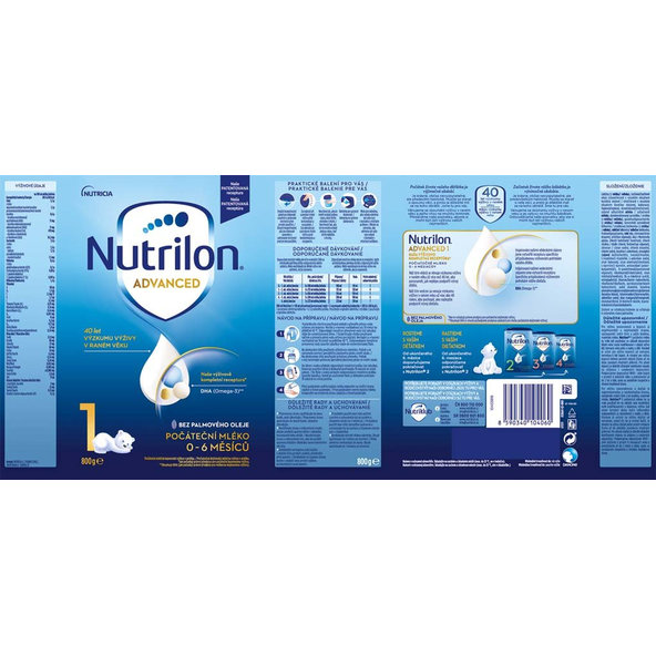 3x NUTRILON 1 Počiatočné dojčenské mlieko 800 g, 0+
