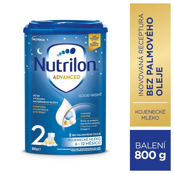 3x NUTRILON 2 Advanced Good Night následné dojčenské mlieko od uk. 6. mesiaca 800 g