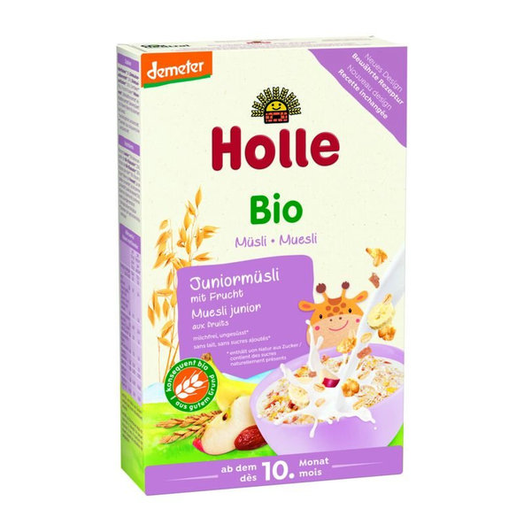 3x HOLLE Organické junior müsli viaczrnné s ovocím, 250 g