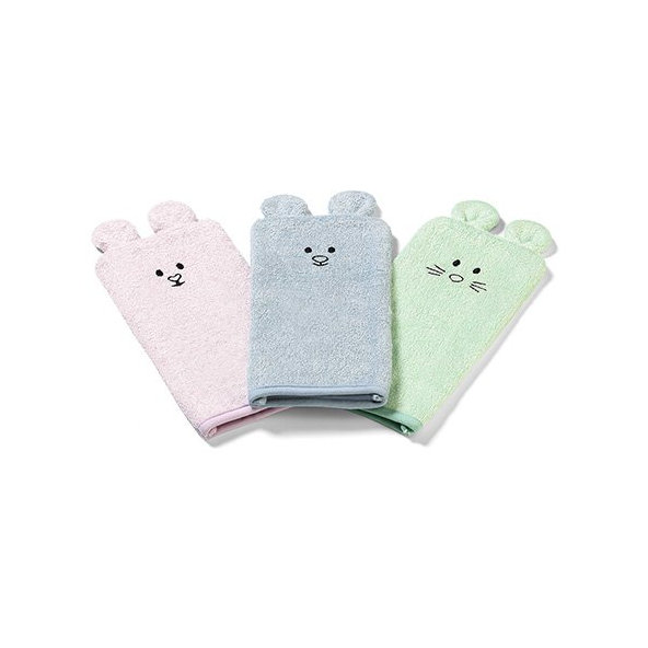 BABYONO Žinka na umývanie bambusová - green 25x12 cm