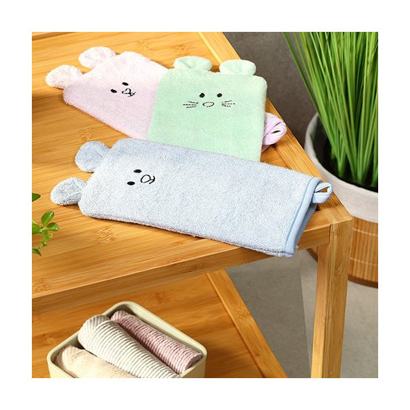 BABYONO Žinka na umývanie bambusová - green 25x12 cm