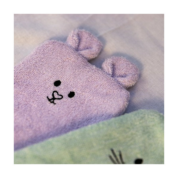 BABYONO Žinka na umývanie bambusová - green 25x12 cm