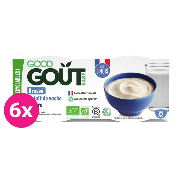 6x GOOD GOUT BIO Dezert mliečny (2x100 g), 6m+