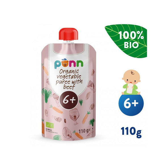 6x SALVEST Põnn BIO Hovädzie mäso so zeleninovým pyré (110 g)
