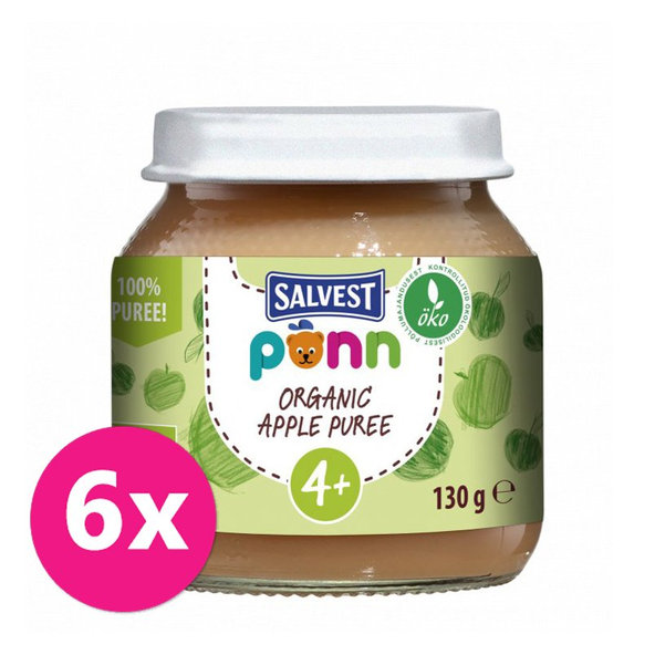 6x SALVEST Põnn BIO Jablko 100% 130 g
