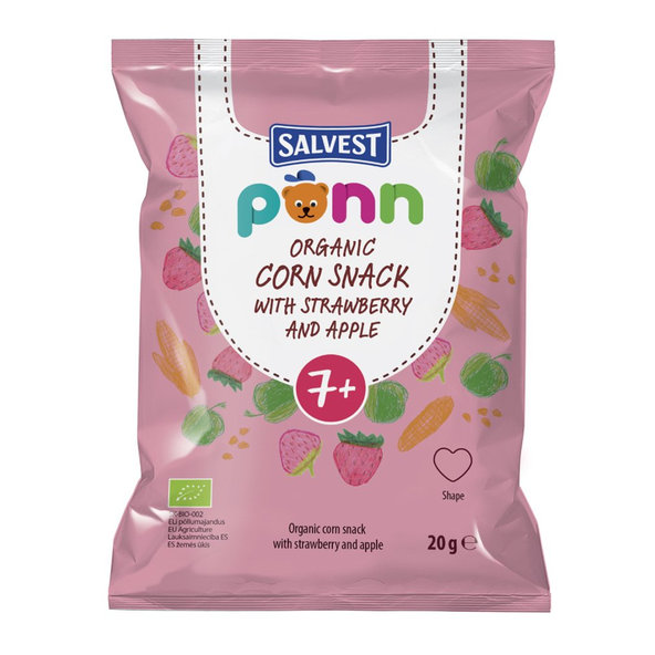 6x SALVEST Põnn BIO Chrumky jahodové 20 g