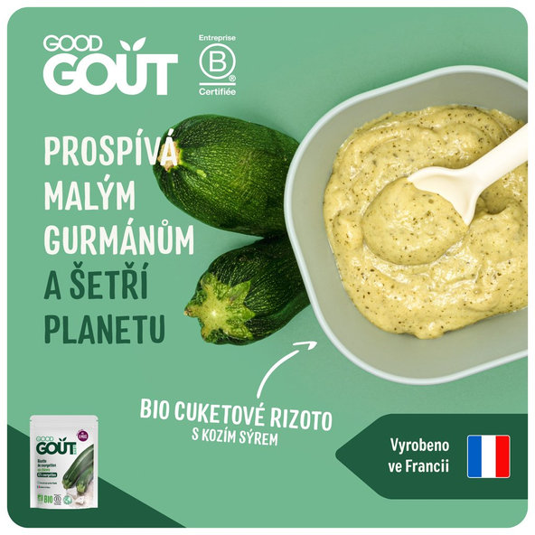 GOOD GOUT BIO Cuketové rizoto s kozím sýrem 3x190 g