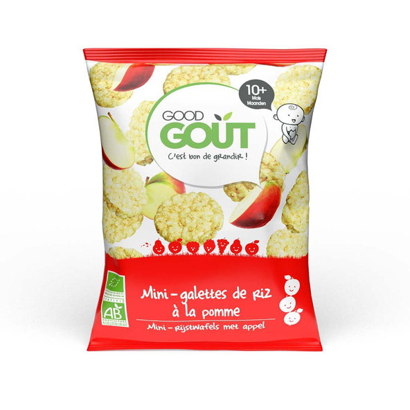 GOOD GOUT BIO Mini rýžové koláčky s jablky 3x40 g