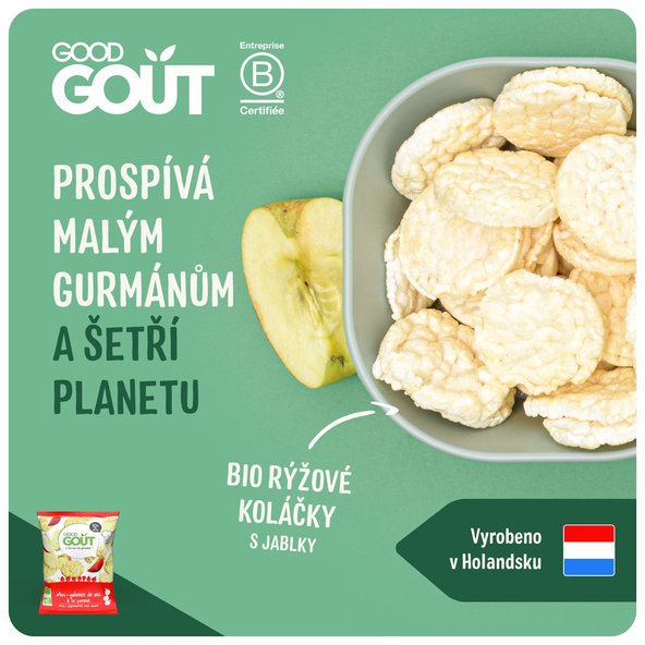 GOOD GOUT BIO Mini rýžové koláčky s jablky 3x40 g