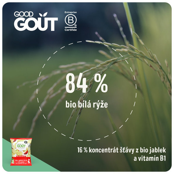 GOOD GOUT BIO Mini rýžové koláčky s jablky 3x40 g