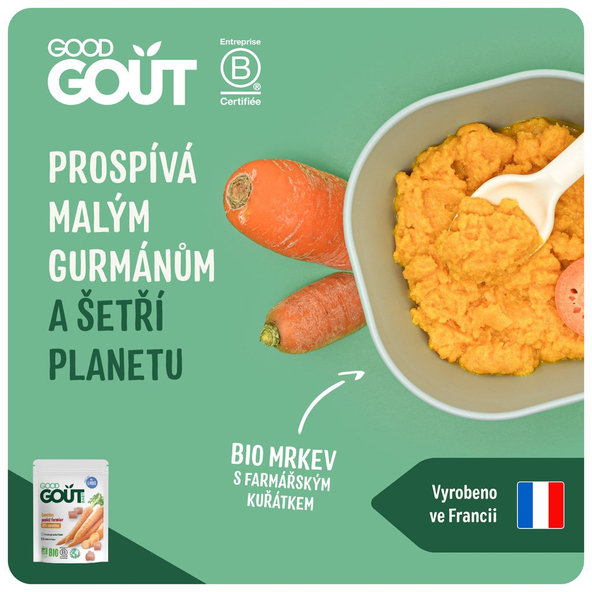 GOOD GOUT BIO Mrkva s farmárskym kuriatkom 190 g
