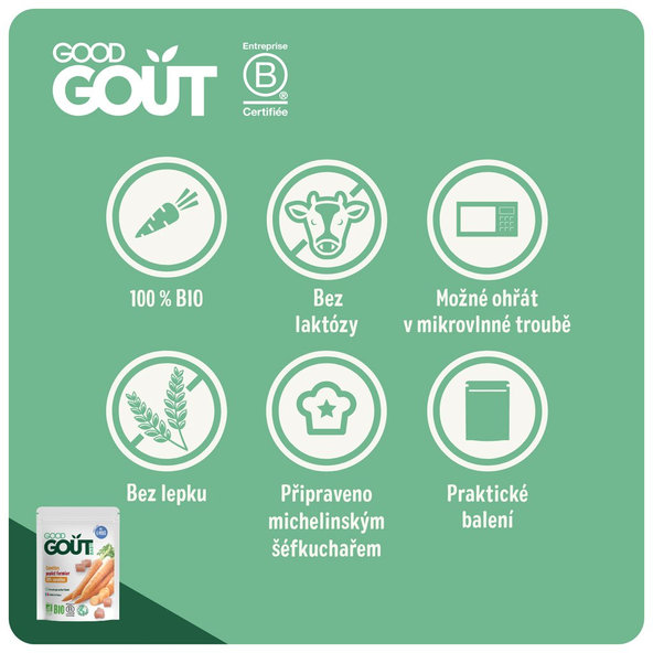 GOOD GOUT BIO Mrkva s farmárskym kuriatkom 190 g