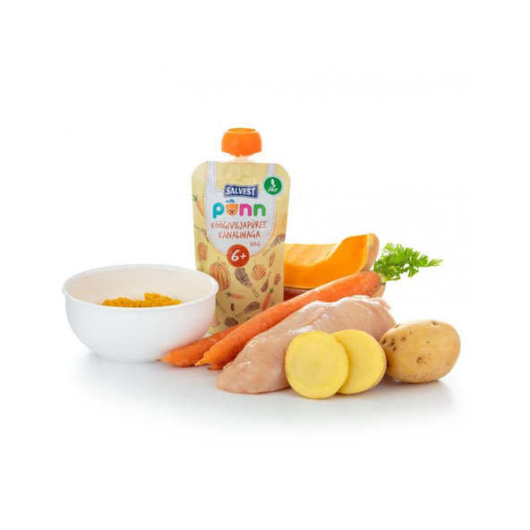 3x SALVEST Põnn BIO Kuriatko so zeleninovým pyré (110 g)