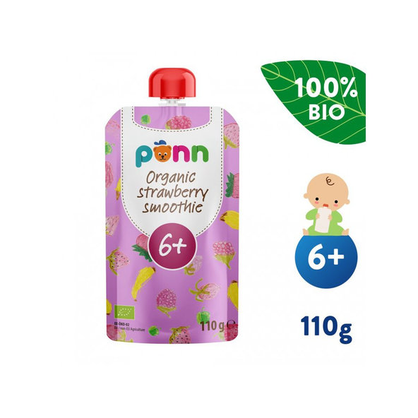 6x SALVEST Põnn BIO Ovocné pyré s malinami (110 g)