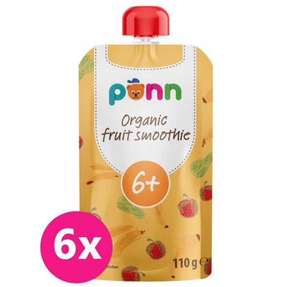 6x SALVEST Põnn BIO Ovocné smoothie s ananásom (110 g)
