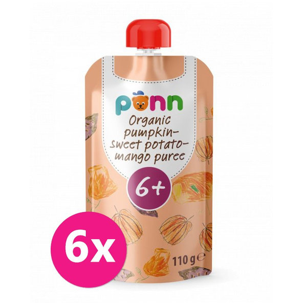 6x SALVEST Põnn BIO Pyré z tekvice, zemiakov a manga (110 g)