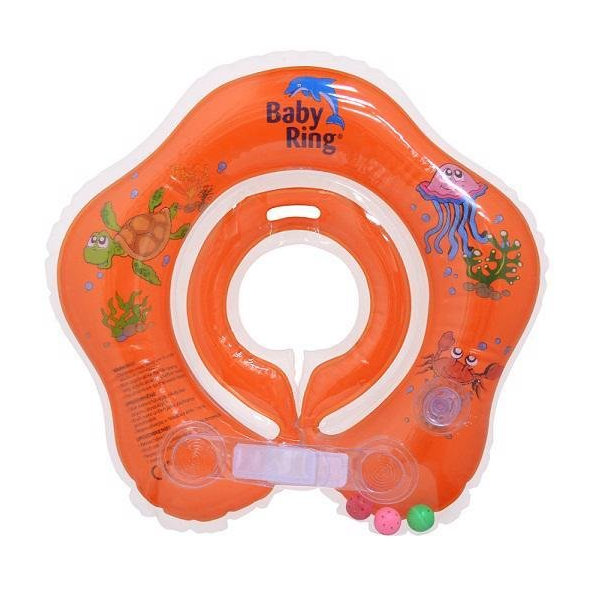 BABY RING Kruh na kúpanie 0-24 m - Oranžový